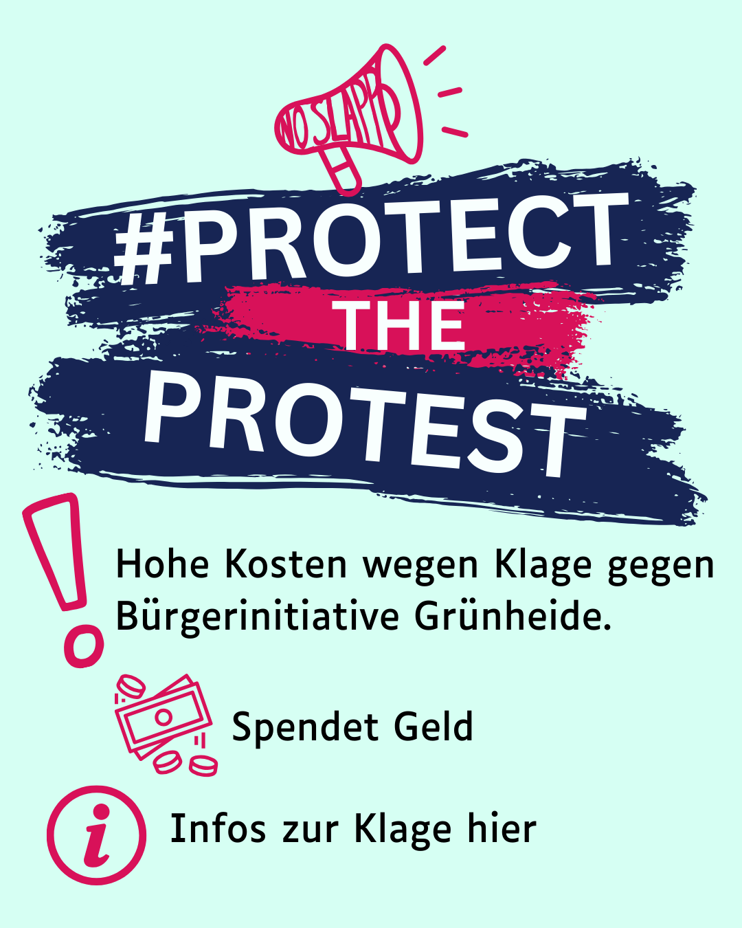 Klage gegen die Bürgerinitiative Grünheide