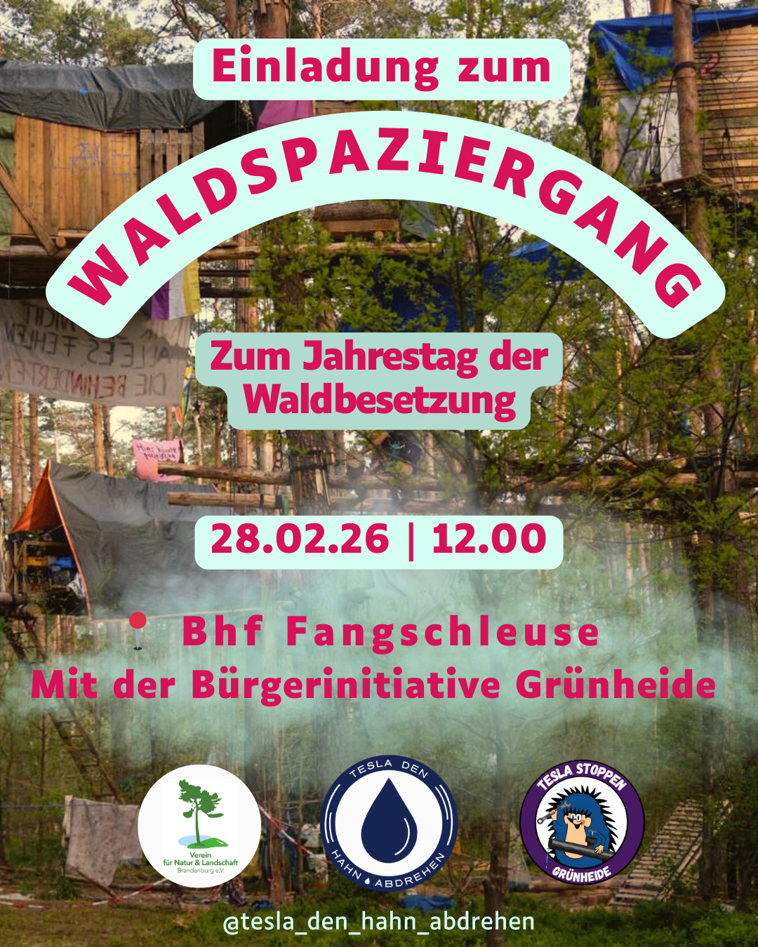 Waldspaziergang zum Jahrestag der Waldbesetzung